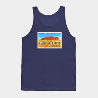 Uluru-Kata Tjuta National Park - Australia Northern Territory - Vintage Postcard Tank Top